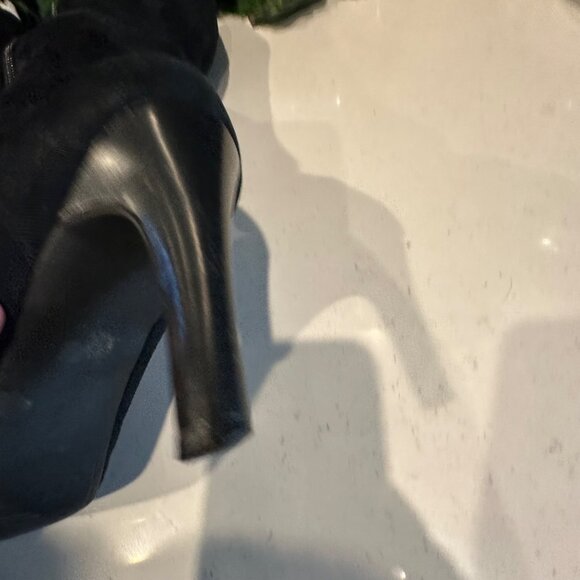 Isaac Mizrahi For Target Womens Black Knee-High Heeled Boots 9.5 Fabric Upper Si - Picture 10 of 11